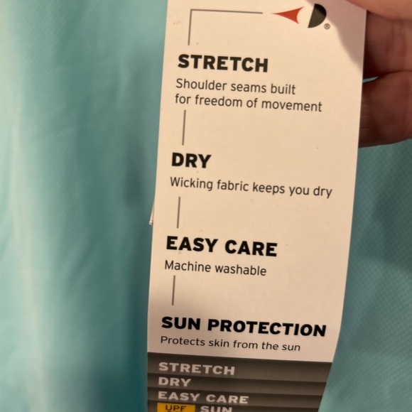 NEW Grand Slam Polo Golf Men’s Performance Radiance Medium Sky Blue Retail $60 - Picture 4 of 8